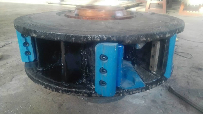 維修大華PL550立式沖擊破碎機（制砂機）葉輪案例