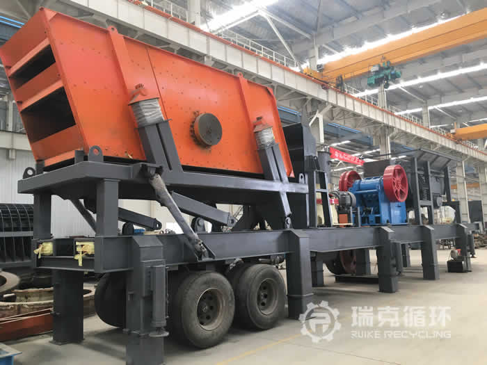 時產70噸砂石骨料輪胎移動破碎站